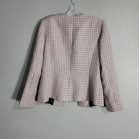 Tahari Womens Tweed Open Front Sz 6 Pink - Picture 2 of 10